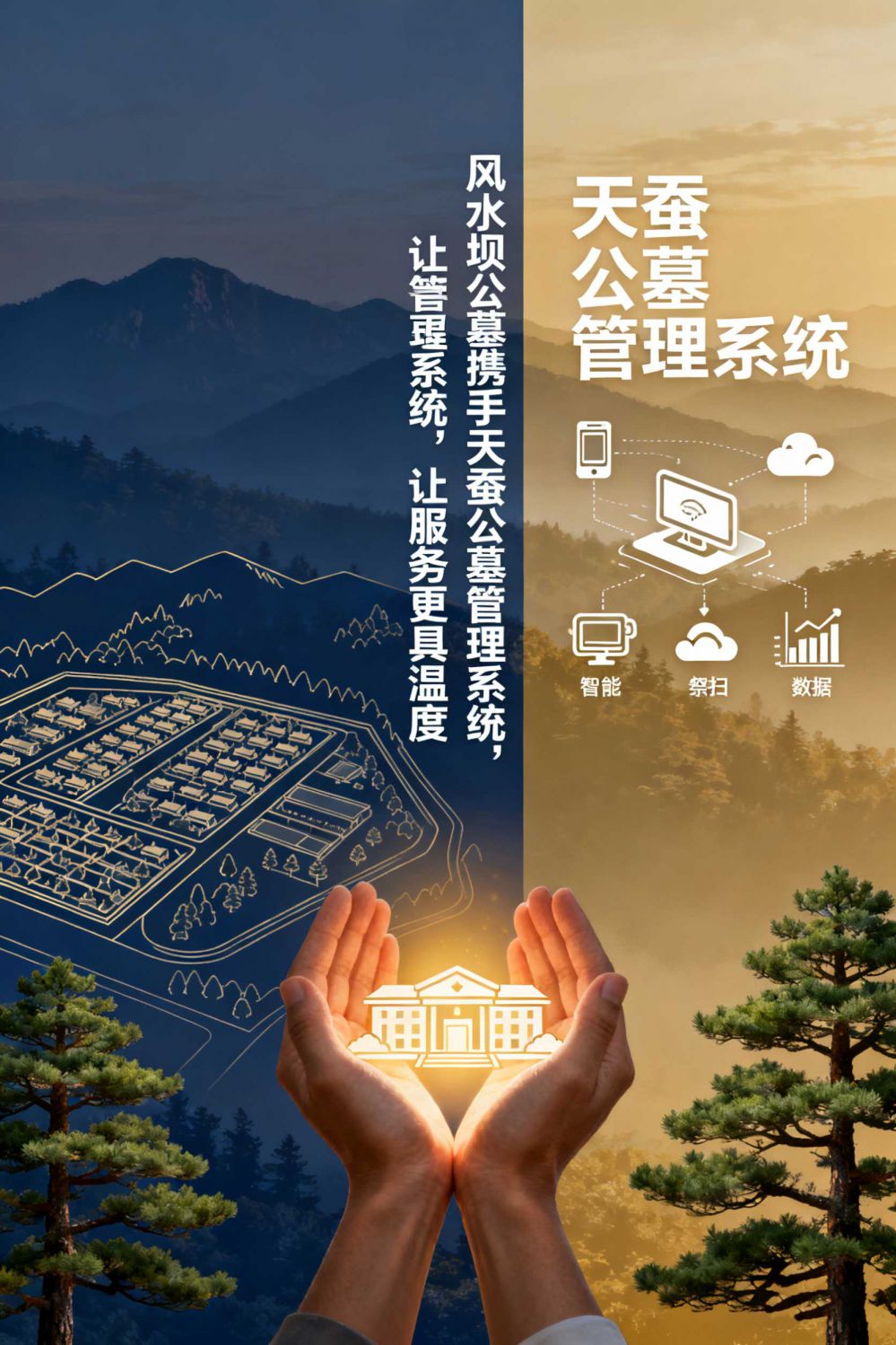 风水坝公墓携手天蚕公墓管理系统，让服务更具温度