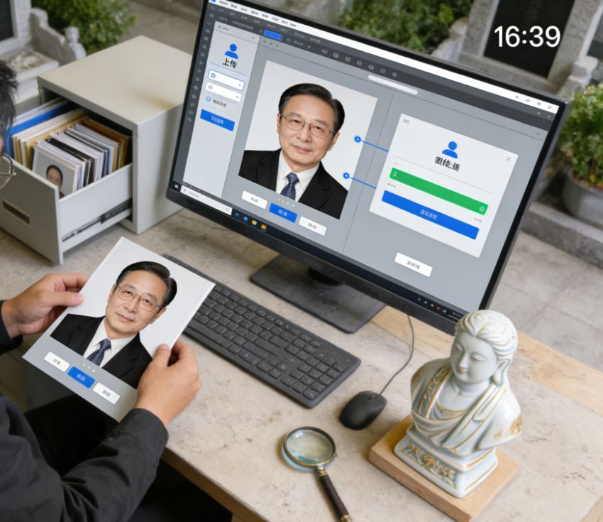 匠心定格思念科技托益温情——公墓管理系统瓷像制作功能，让记忆永续珍藏