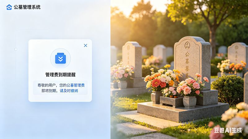 依托公墓管理系统完善管理费到期提醒机制