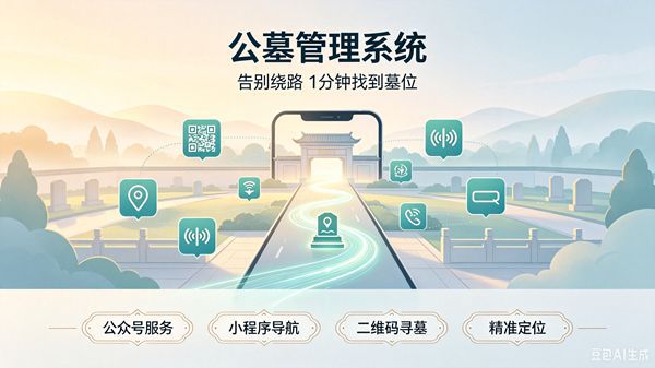 智慧赋能陵园服务，公墓管理系统根治家属找墓绕路难题